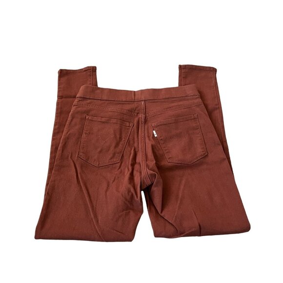 Levis Shaping Legging Size 28 Brown Denim Mid Rise High Stretch Super Skinny - Picture 2 of 10